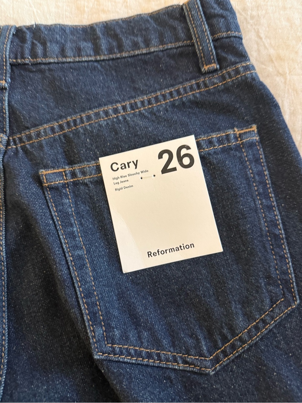 Reformation Cary High Rise Slouchy Wide Leg Jeans Size 26 NWT